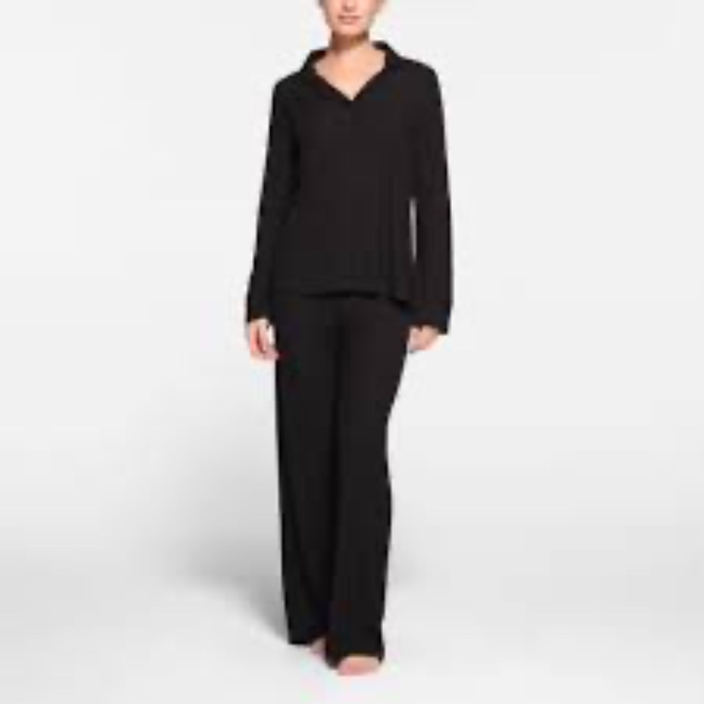 SKIMS Black Pajama TOP ONLY